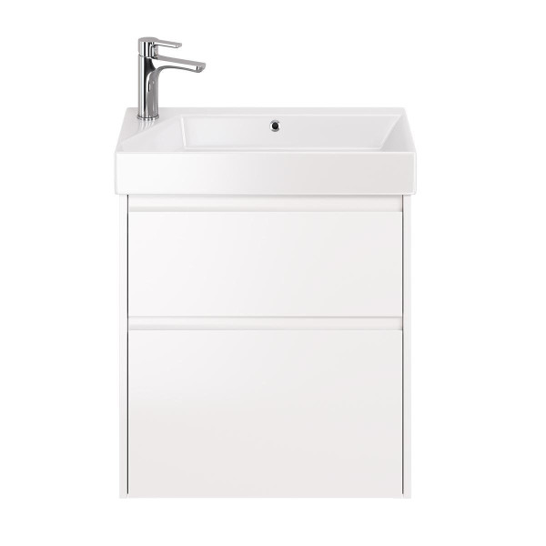 Тумба с раковиной подвесная Dreja Slim 65 см, белый. Фото 3