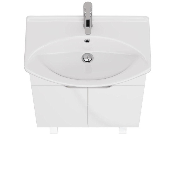 Тумба с раковиной подвесная/напольная Dreja David D 65 см, белый. Фото 4