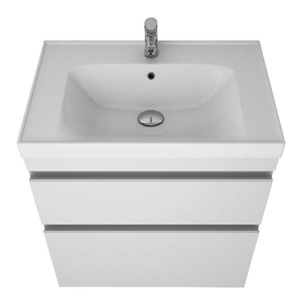 Тумба с раковиной подвесная/напольная Dreja Grace Plus 60 см, белый. Фото 4