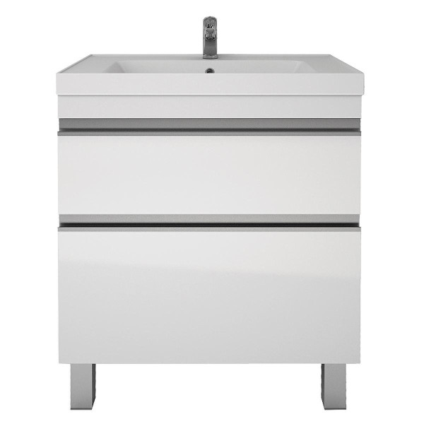 Тумба с раковиной подвесная/напольная Dreja Grace Plus 70 см, белый. Фото 3