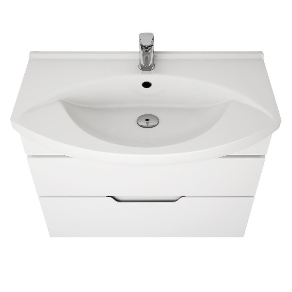 Тумба с раковиной подвесная/напольная Dreja Laguna Plus 105 см, белый. Фото 4