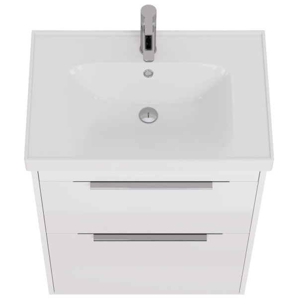 Тумба с раковиной подвесная/напольная Dreja Prime 70 см, белый. Фото 4