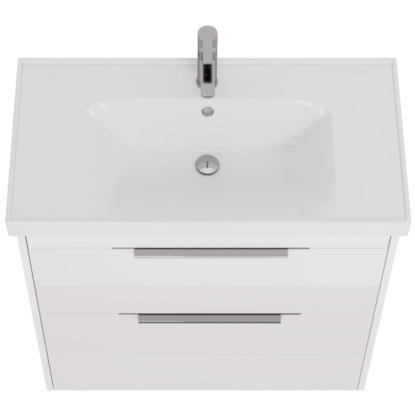 Тумба с раковиной подвесная/напольная Dreja Prime 90 см, белый. Фото 4