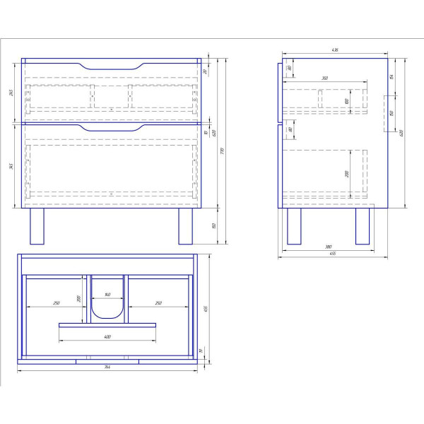 Тумба с раковиной подвесная/напольная Dreja Q Plus 80 см, белый. Фото 2