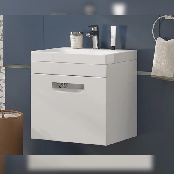 Тумба с раковиной подвесная Velvex Estea tp.EST.MOD.50.1Y, 50 см. Фото 4