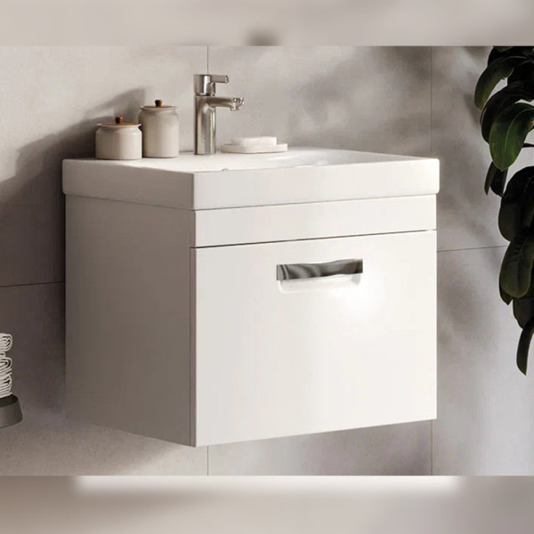 Тумба с раковиной подвесная Velvex Estea tp.EST.MOD.60.1Y, 60 см. Фото 3