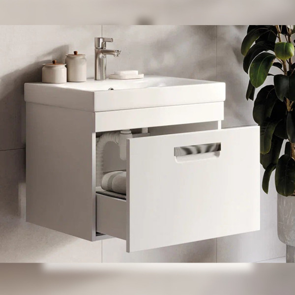 Тумба с раковиной подвесная Velvex Estea tp.EST.MOD.60.1Y, 60 см. Фото 4