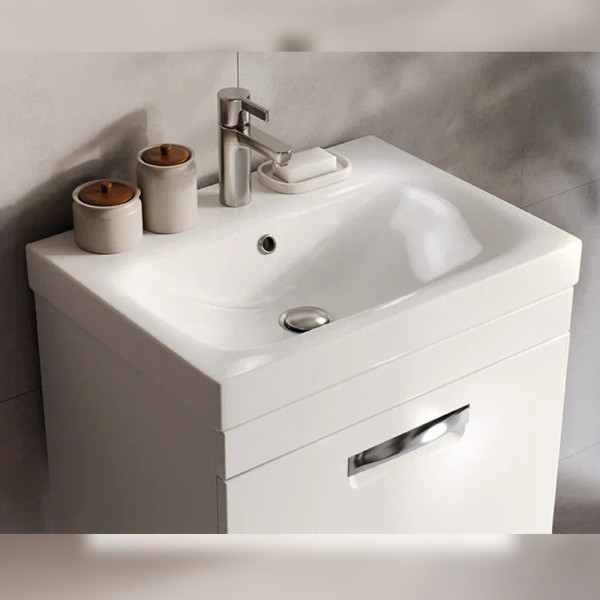 Тумба с раковиной подвесная Velvex Estea tp.EST.MOD.60.1Y, 60 см. Фото 5