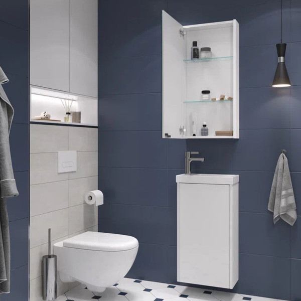 Тумба с раковиной подвесная Velvex Klaufs tp.KLA.COM.40.1D, 40 см. Фото 5