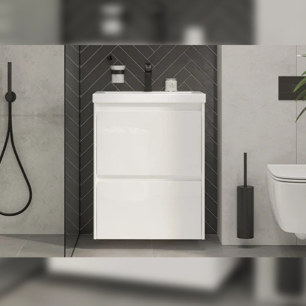 Тумба с раковиной подвесная Velvex Klaufs tp.KLA.COM.60.2Y, 60 см. Фото 3