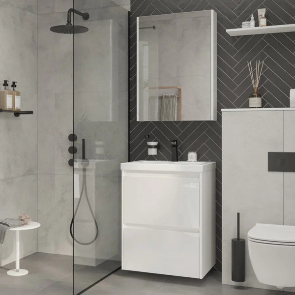 Тумба с раковиной подвесная Velvex Klaufs tp.KLA.COM.60.2Y, 60 см. Фото 5