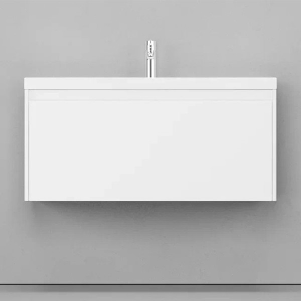 Тумба с раковиной подвесная Velvex Klaufs tp.KLA.MAR.100.1Y белый, 100 см. Фото 3