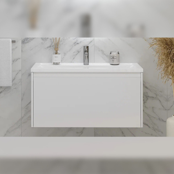 Тумба с раковиной подвесная Velvex Klaufs tp.KLA.MAR.90.1Y, 90 см. Фото 5