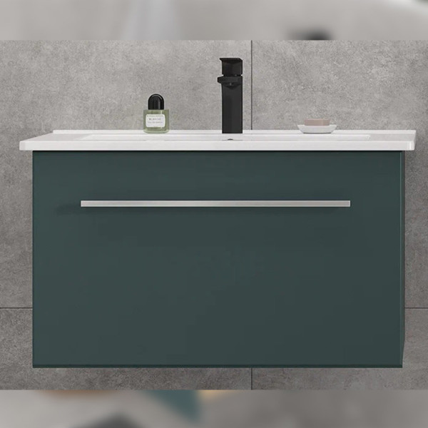 Тумба с раковиной подвесная Velvex Posse tp.POS.OSK.75.1Y верде/дуб золотой, 75 см. Фото 5