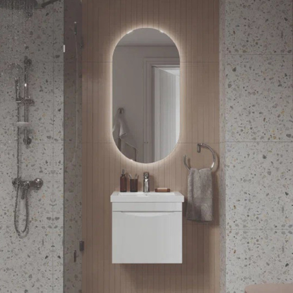 Тумба с раковиной подвесная Velvex Vizo tp.VIZ.COM.50.1Y, 50 см. Фото 3