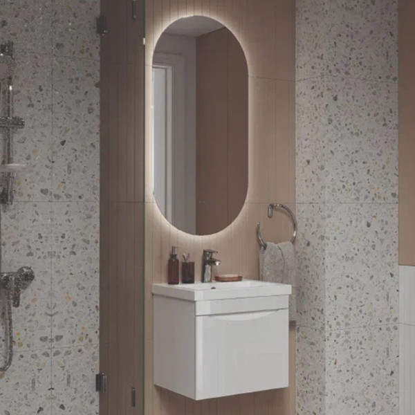 Тумба с раковиной подвесная Velvex Vizo tp.VIZ.COM.50.1Y, 50 см. Фото 4