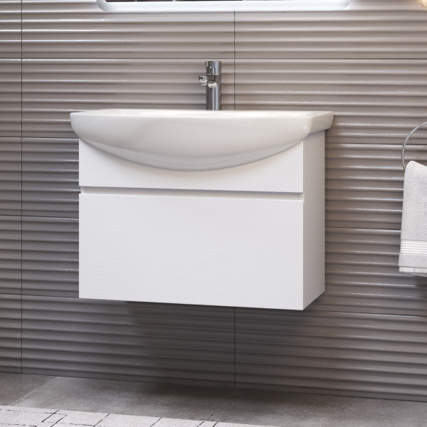 Тумба с раковиной подвесная VIGO Wing tp.WIN.BAL.60.1Y белый, 60 см. Фото 3