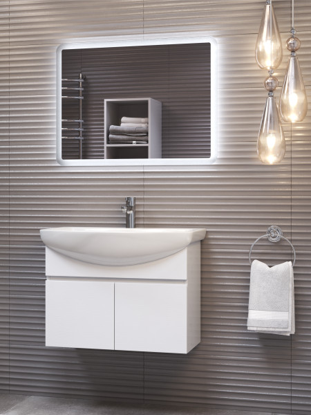 Тумба с раковиной подвесная VIGO Wing tp.WIN.BAL.70.2D белый, 70 см. Фото 4