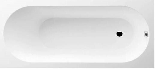 UBQ 160 OBE 2V-01 OBERON Solo Ванна 160x75, с ножками, белая, материал кварил Quaryl®, вкл. сверло для перелива. Фото 1