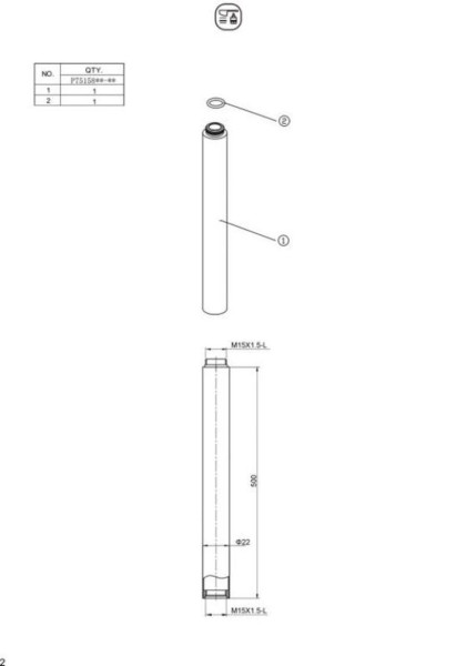 Удлинитель душевой стойки Bravat P75158CP, хром. Фото 2