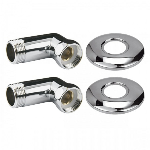 Угловое соединение для полотенцесушителя Point PN00004 1"х1" г/ш, хром (пара). Фото 1