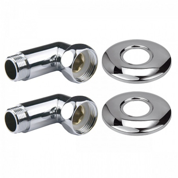 Угловое соединение для полотенцесушителя Point PN00006 1"х3/4" г/ш, хром (пара). Фото 1