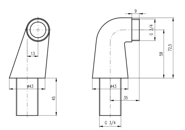 Уголок на борт ванн Rav Slezak MD0234. Фото 2