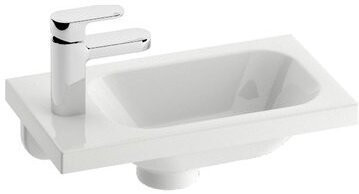 Умывальник CHROME 400 левый белый с отверстием. Фото 1