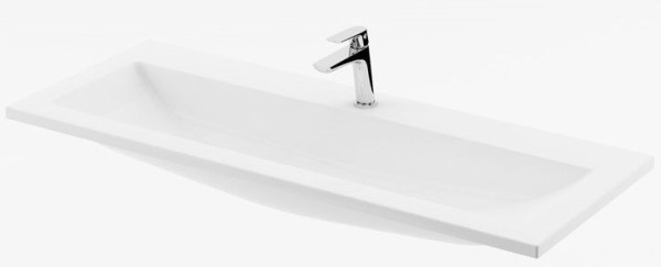 Умывальник Clear 800 белый с отверстиями. Фото 1