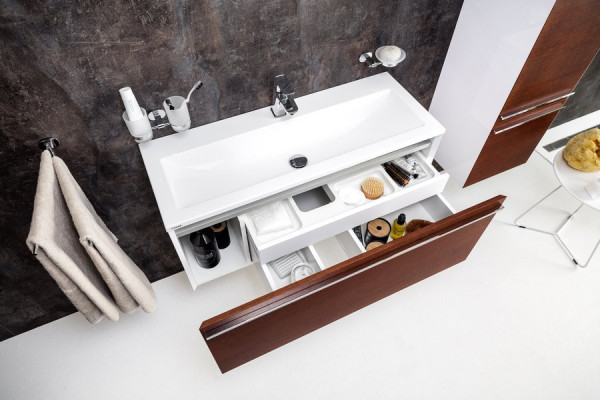 Умывальник Clear 800 белый с отверстиями. Фото 4