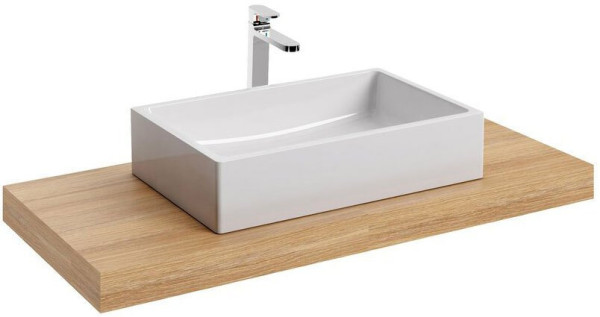 Умывальник FORMY 01 600 D белый без перелива. Фото 5