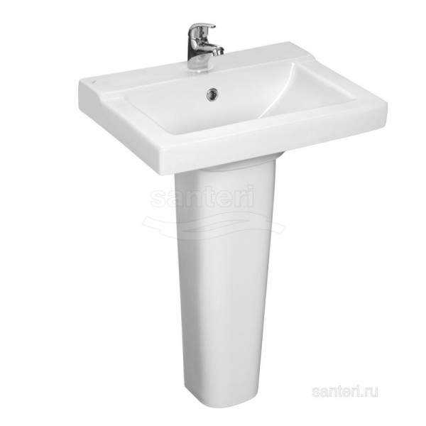 Умывальник Орион с переливом белый. Фото 1