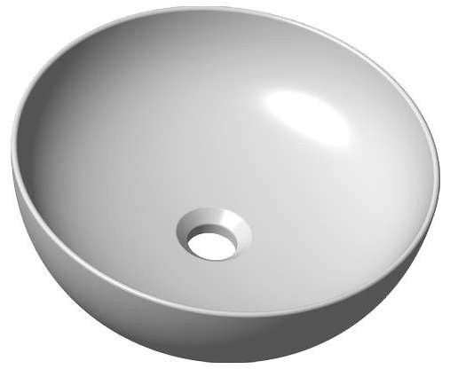 Умывальник UNI 400 SLIM керамический белый. Фото 1