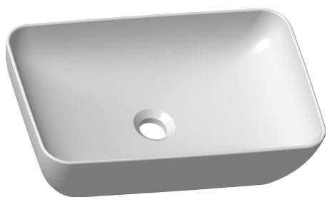 Умывальник UNI 500 R SLIM керамический белый. Фото 1