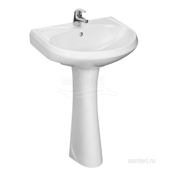 Умывальник Версия с переливом белый. Фото 1