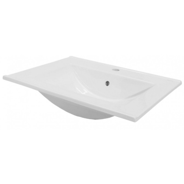 Умывальник встраиваемый БЕРГАМО 60 с отв. под смеситель и переливом (КЕРАМИН). Фото 1