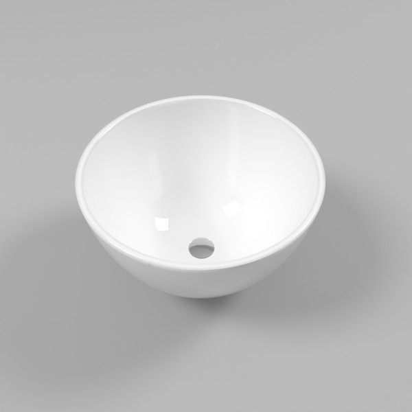 Умывальник WHITECROSS Amethyst D=50 (белый глянец) иск. камень. Фото 1