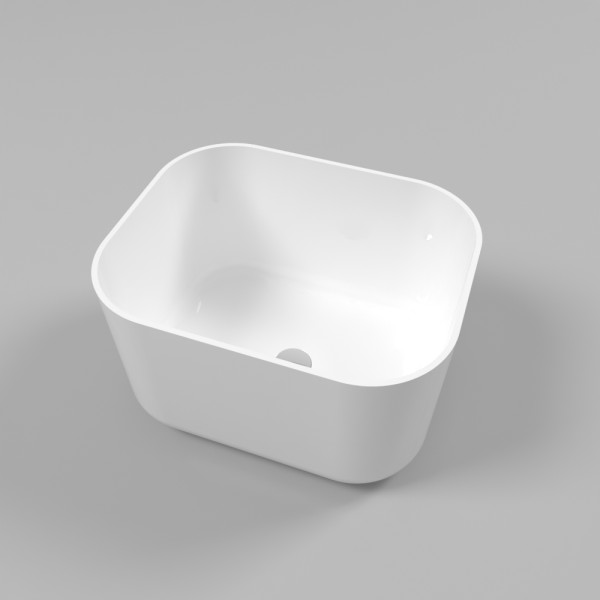 Умывальник WHITECROSS Lazurit 50x40 (белый глянец) иск. камень. Фото 1