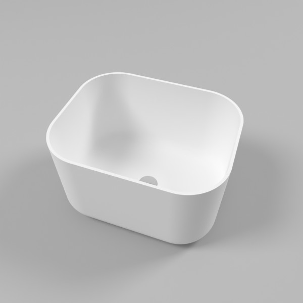 Умывальник WHITECROSS Lazurit 50x40 (белый мат) иск. камень. Фото 1