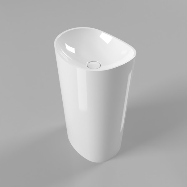 Умывальник WHITECROSS Stella 50x40 (белый глянец) иск. камень. Фото 1