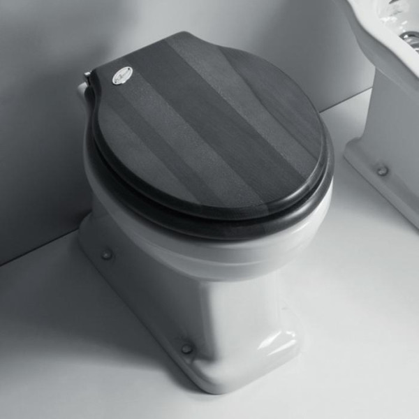 Унитаз 46х36.5см, c горизонтальным сливом, цвет: белый. Фото 1