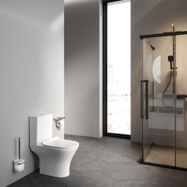 Унитаз-компакт FlashClean с сиденьем микролифт. Фото 2