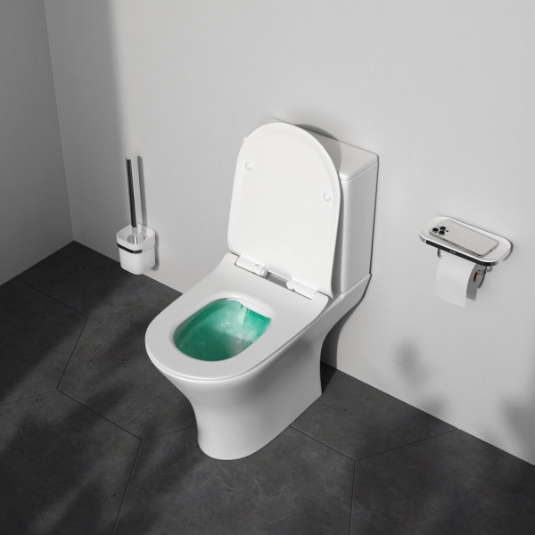 Унитаз-компакт FlashClean с сиденьем микролифт. Фото 3