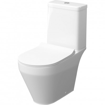 Унитаз-компакт КЕРАМИН Бари R Slim микролифт Дуал белый с1 (CS00077196). Фото 1