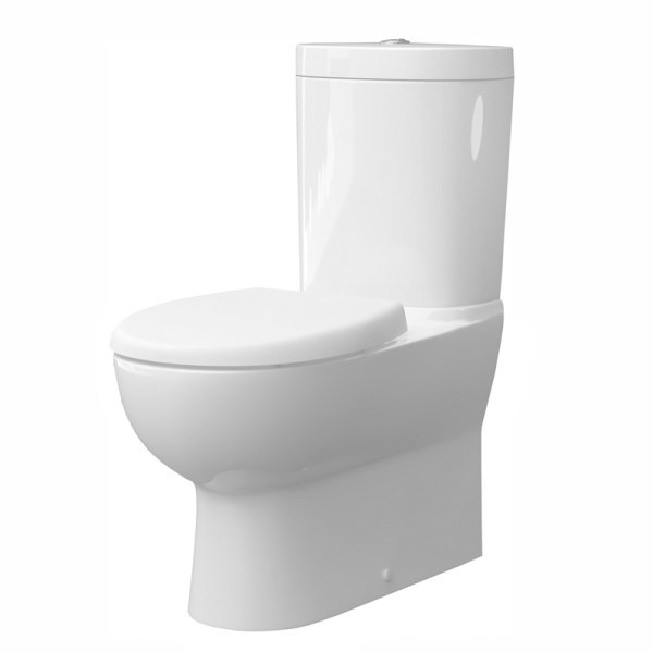 Унитаз-компакт КЕРАМИН Женева Нова Дуал с сиденьем микролифт, белый. Фото 1