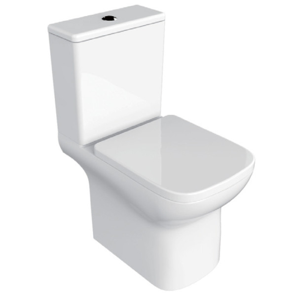 Унитаз компакт напольный Azario Alba 620х405х805 безободковый с бачком и сиденьем микролифт (AZ-8323). Фото 1