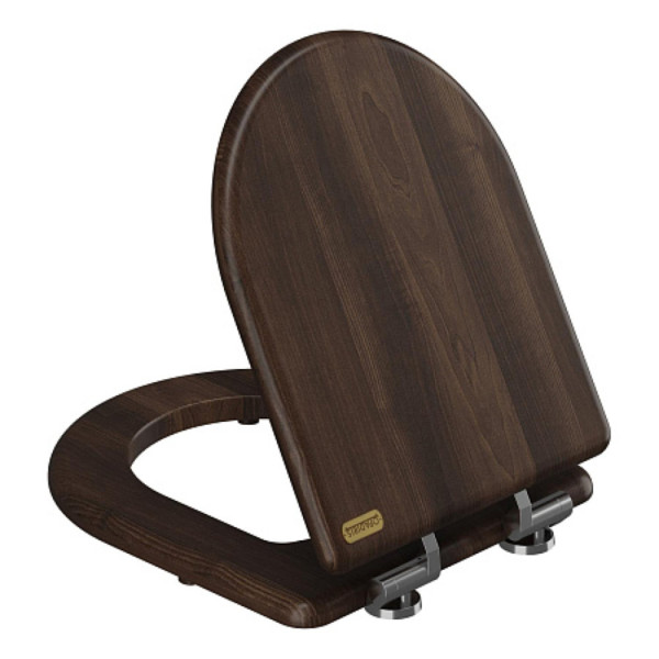 Унитаз-компакт OPADIRIS Палермо OS24722A безободковый, сиденье антикварн.орех, крышка бачка керамика. Фото 5