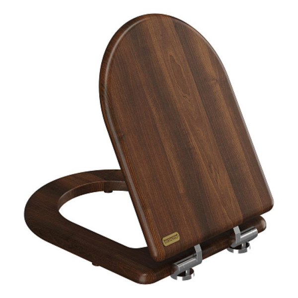 Унитаз-компакт OPADIRIS Палермо OS24722N безободковый, сиденье светлый орех, крышка бачка керамика. Фото 4