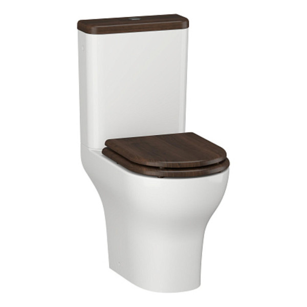 Унитаз-компакт OPADIRIS Палермо OS24724A безободковый, сиденье/крышка бачка - антикварный орех. Фото 1