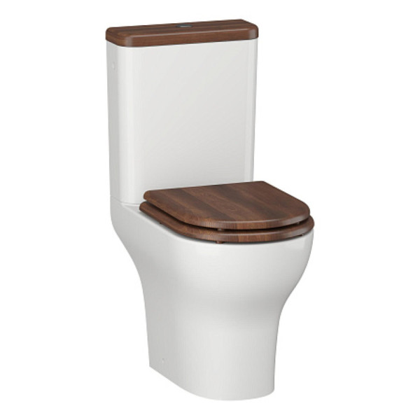 Унитаз-компакт OPADIRIS Палермо OS24724N безободковый, сиденье/крышка бачка - светлый орех. Фото 1